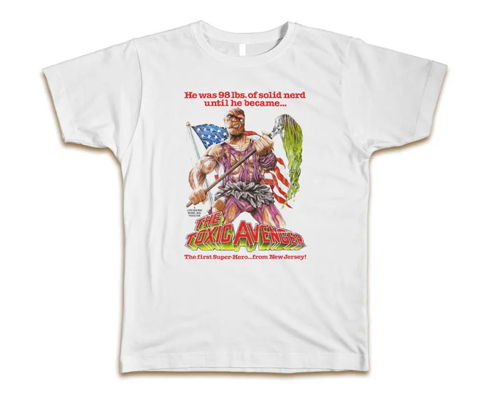 Мужская футболка Toxic Avenger на заказ S-3XL новинка белая с принтом забавная в стиле