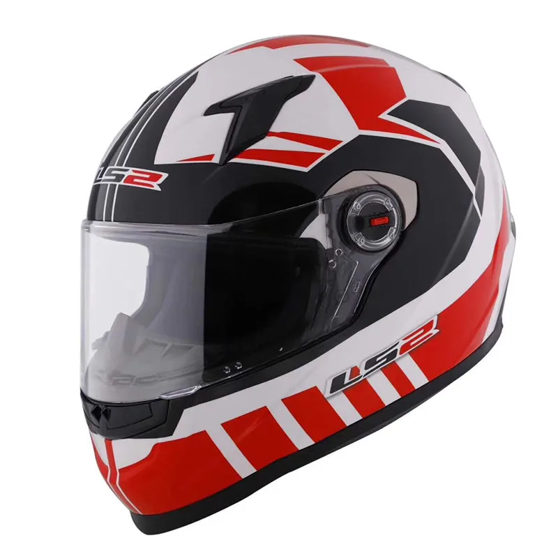 LS2 FF358 мотоциклетный шлем анфас мотоциклетный мужской гоночный шлем Moto Casco Capacetes de Motociclista - Цвет: White Red