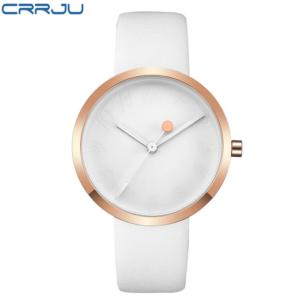 

2017 CRRJU Quartz Brand Lady Watches Women Luxury Antique Square Leather Dress Wrist Women watch Relogio Feminino Montre