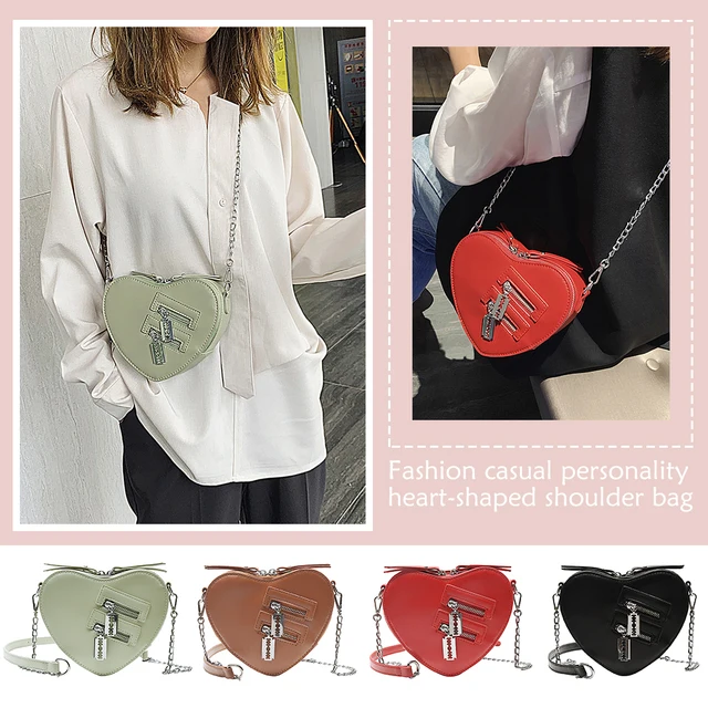 Dark Grunge Aesthetic Heart Shaped Blade Crossbody Bag 90s Indie