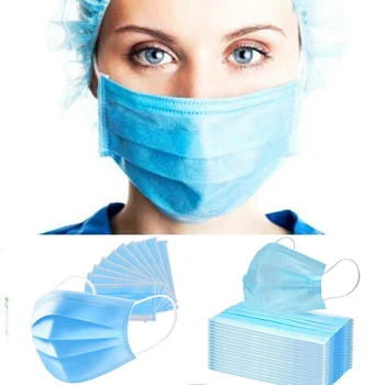 

50pcs/100pcs Face Mask Respirator Disposable Mouth Masks 3 Layer Earloop Masks