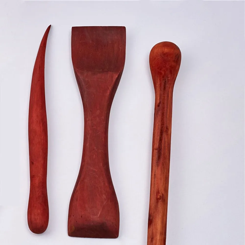 5 PC Pottery Carving Tool Pot Arts Crafts Clay Sculpting Tools Set Pottery&amp Ceramics Wooden Handle Modeling Clay Tools