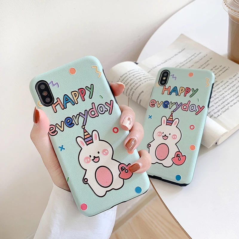 Рельефные шелковые текстурные чехлы для huawei P20 P30 Lite Mate20 Pro Счастливый Кролик Мягкий чехол для Honor 10 8X V20 20Pro Nova 3 4 5 5i