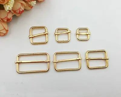 Розовое золото Diy детали для сумок аксессуары Регулируемая пряжка Соединительная муфта толщиной 3 мм внутренний диаметр 1,6 см 2 см 2,5 см 3,2 см 3,8 см 20 шт./лот - Цвет: Розовое золото
