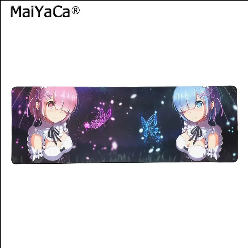 Lock Edge 40X90cm Maiya высокое качество Rem Re Zero красивый коврик для мышки в стиле аниме большой коврик для мыши клавиатуры коврик - Цвет: Lock Edge 40X90cm