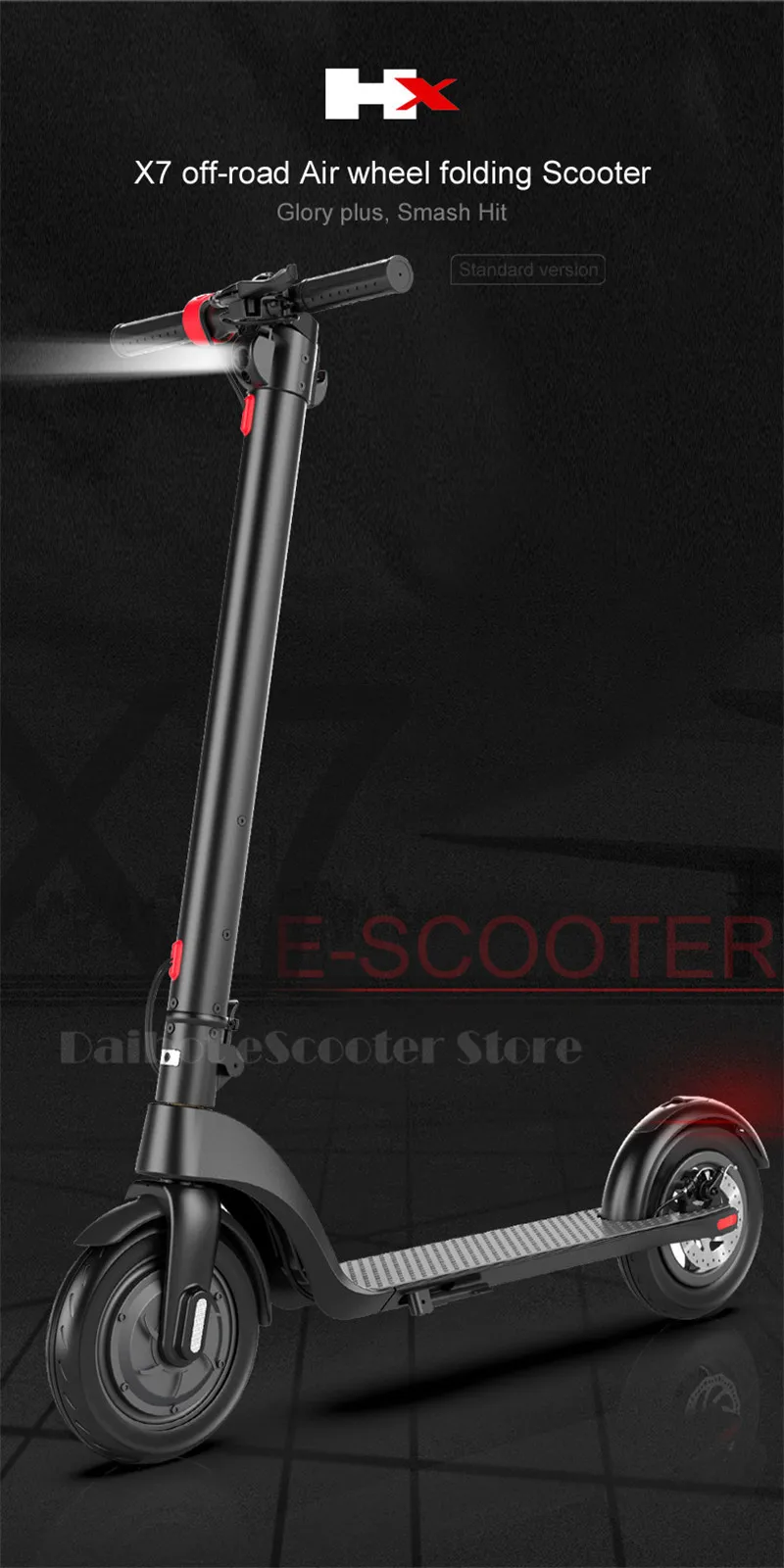 HX X7 Electric Scooter 36V 2 Wheel Electric Scooters With Removable Battery 8.5 Inch 250W Portable Folding Electric Kick Scooter (4)
