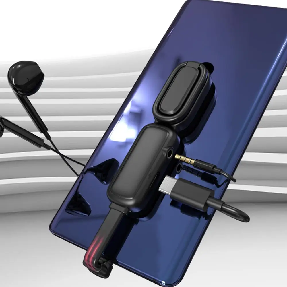 

2 in 1 Audio Charging Cable Holder for Android Music Charger Adapter TypeC/3.5mm Jack Adapter with Suction Cup Phone Acce