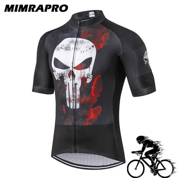

Pro MIMRAPRO 2019 Summer Skull Head Cycling Jersey Shirts Maillot Ciclismo for Men Short Sleeve Quick Dry MTB Bike Clothing 0240