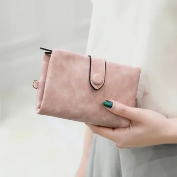 

Scrub Card Holder Money Bag 2019 Clutch Wallet Student Change Purses Big Capacity Wristlet Women Wallets PU Leather Wholesale