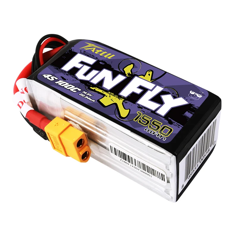 Ace татту FUNFLY 1300 мА/ч, 1550 мА/ч, 4S 14,8 V 100C Lipo Батарея с XT60 разъем для FPV 250 230 210 180 Размеры Drone