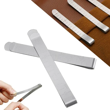 

Metal Sewing Crimping Clips Hemming Clamps Measurement Ruler Machine Work Hand Sewing Ruler Measurement 20pcs