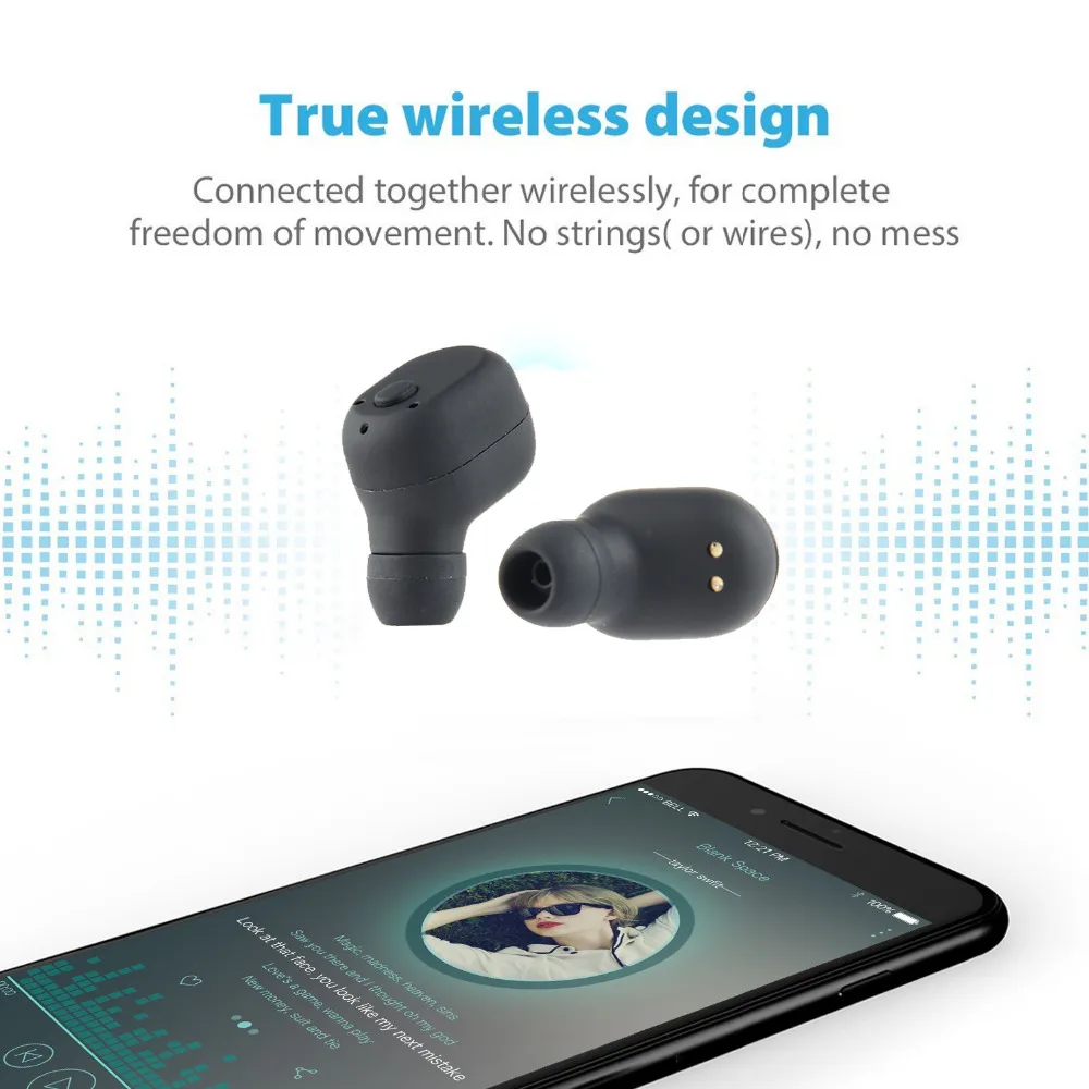 Bluetooth беспроводные наушники Мини спортивная водонепроницаемая bluetooth-гарнитура и мини-динамик 2 в 1 с микрофоном Зарядка сенсорный наушник