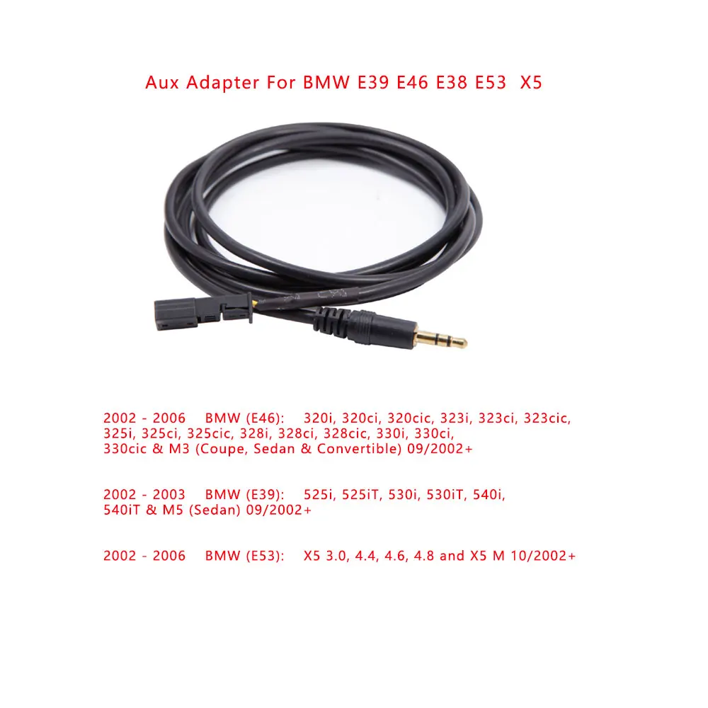 Кабель-адаптер AUX для BMW BM54 E39 E46 E38 E53 X5 CD зарядное устройство iPod iPhone MP3 | Автомобили и