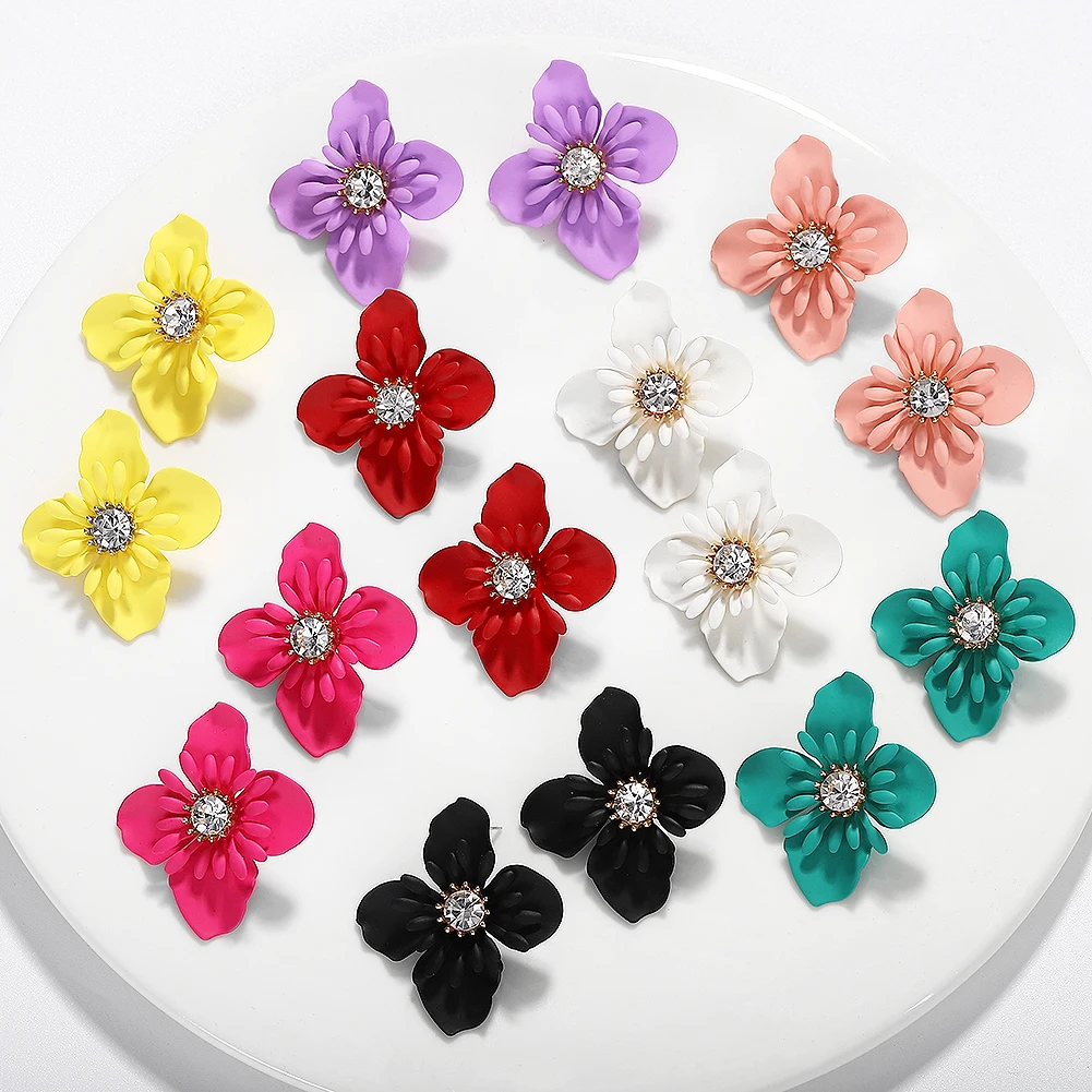 

Resin Flower Boho Dangle Earrings for Women 2019 Fashion Statement Earrings Luxury Jewelry Accessories Gifts Wedding Wholesale