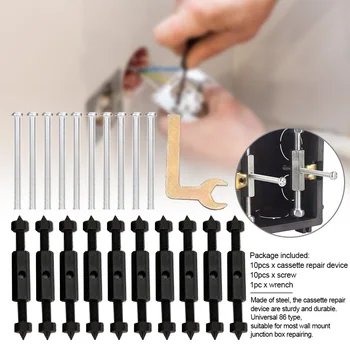 

10pcs 86 Type Junction Box Lever 10 Screws Steel Switch And Socket Tools Adjustable Length Cassette Repair Device 1 Wrench