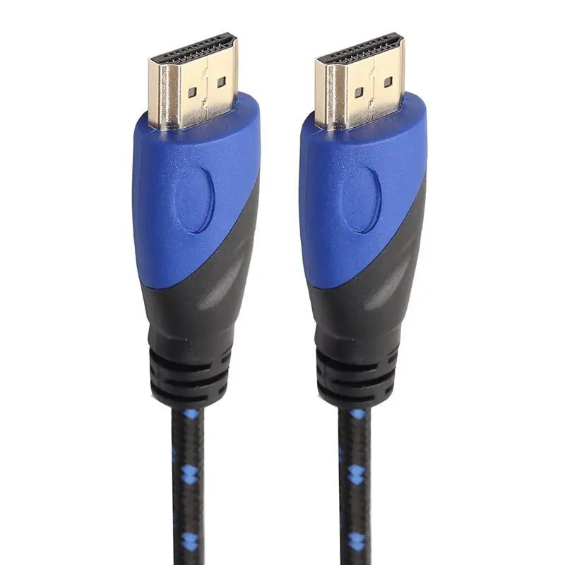 gold-plated hdmi cable HD video cable audio cable hdmi cable dual-color mode red and black network blue black