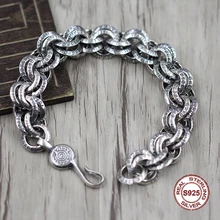 S925 мужской браслет из стерлингового серебра индивидуальный тренд буквенные формы в стиле панк ретро классический отправить подарок на любовь