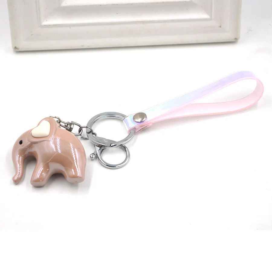 

Advanced Resin Elephant Keychains Cute Keychain Fashion Car Key Chain Women Bag Fluorescent Rope Pendant Auto Keyring llaveros