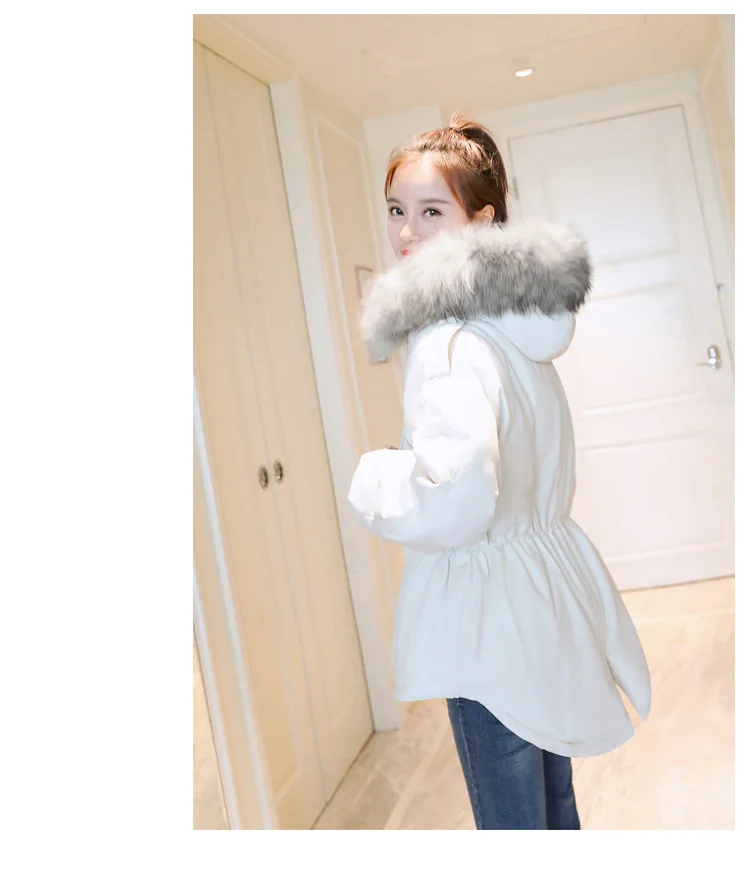 new women's long sections Nagymaros collar women thick coat 930