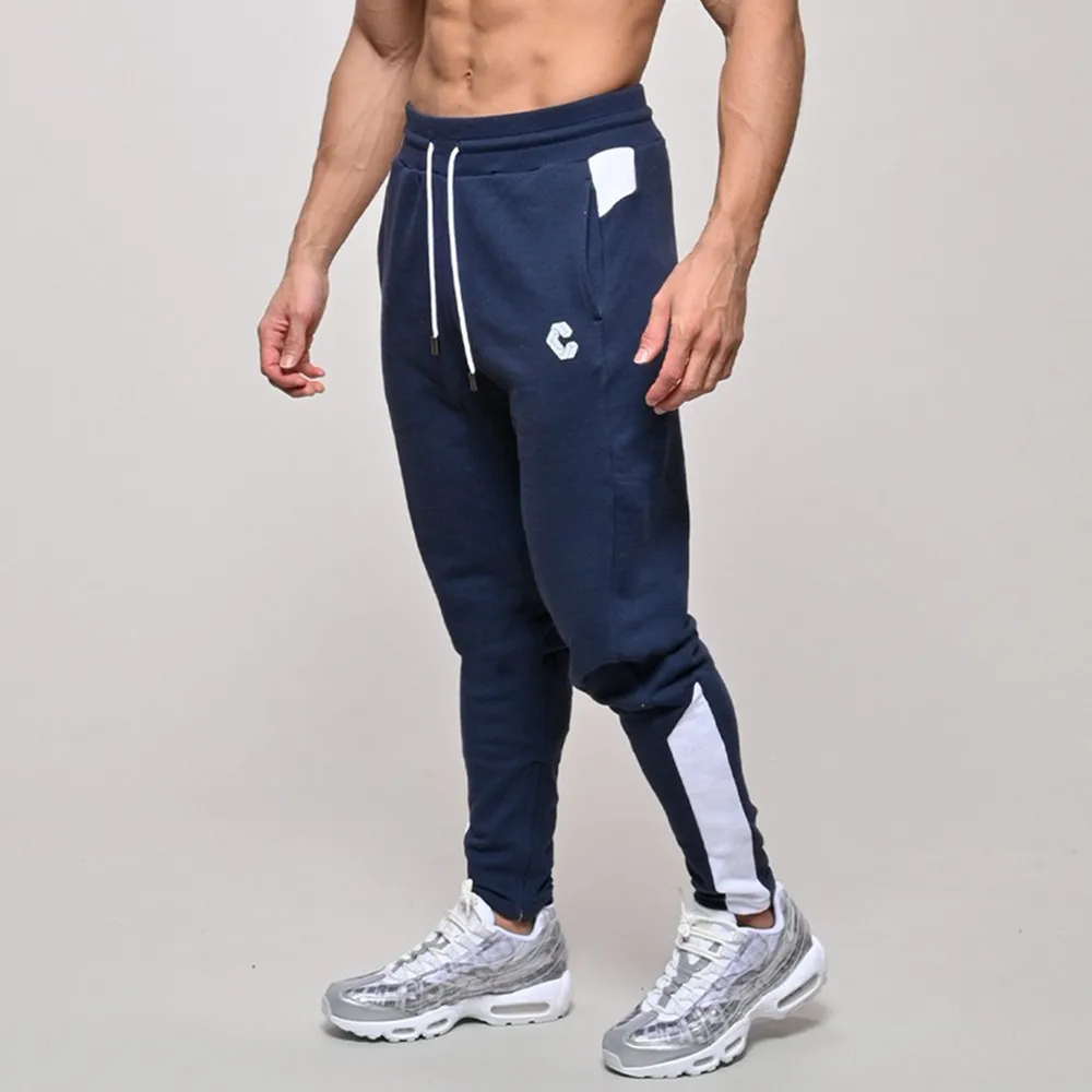 Autumn Joggers Sweatpants Men Casual Pants Gym Fitness Cotton Sportswear Slim Trousers Male Bodybuilding Training Trackpants cotton track pants