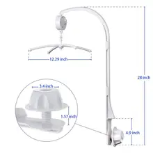 Детская кровать колокольчик Игрушка держатель Белый погремушки Кронштейн Мобильная кроватка Музыкальная Коробка новорожденный колокольчик кроватка игрушка для 0-12 месяцев ребенок