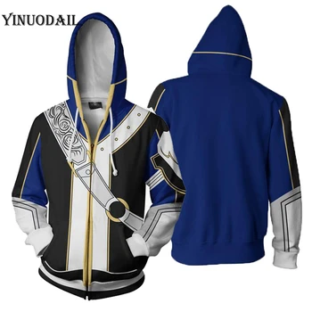 

Fire Emblem Cospaly Roy Hoodie 3D Printed Zipper Up Hooded Sweatshirts Men Women Casual Outwear Top Coat Cardigan XS-5XL