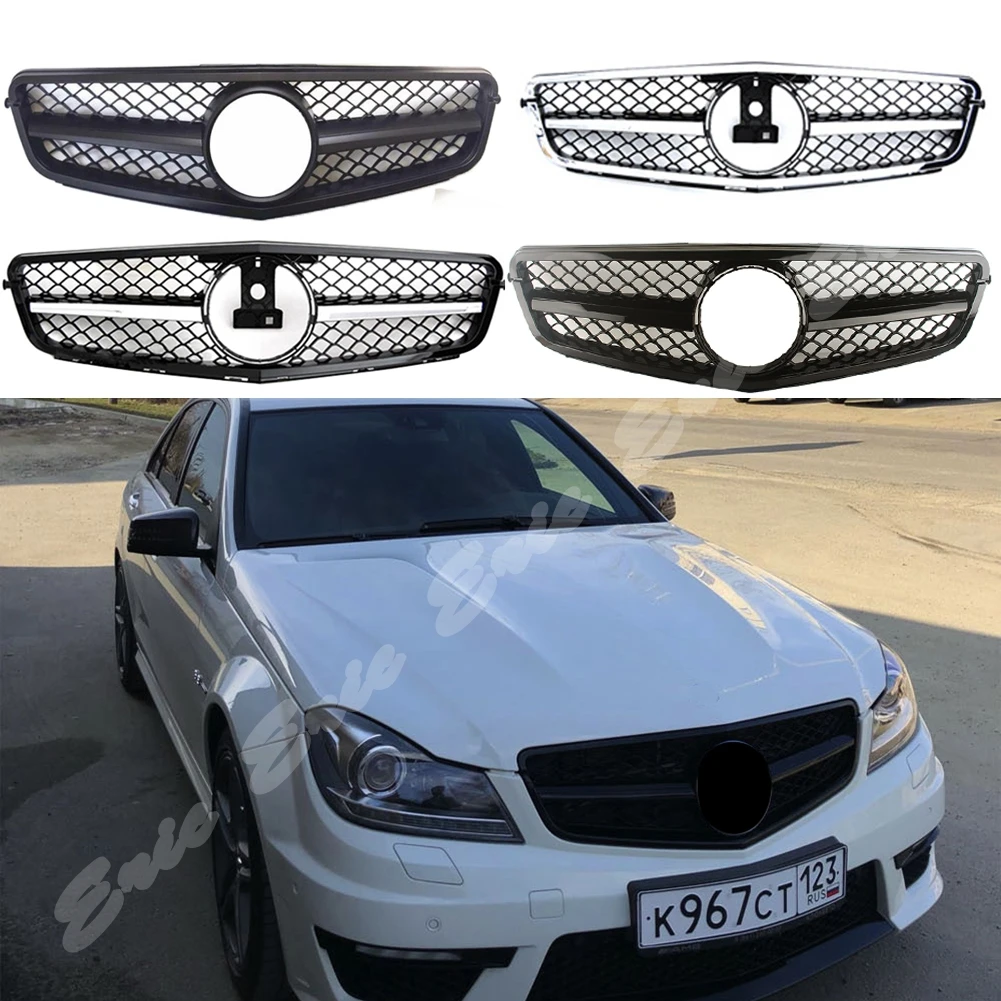 Передняя гоночная заготовка решетка бампера верхняя Facelift Grill для Mercedes Benz W204 C class