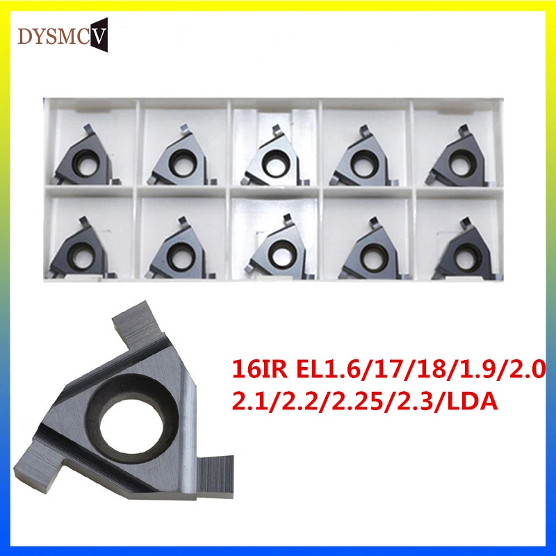 

10 Units DESKAR 16IR EL1.6 LDA 1.7, 1.8, 1.9, 2.0, 2.1, 2.2, 2.25, 2.3 LDA CNC carbide slotted insert for P.M.K