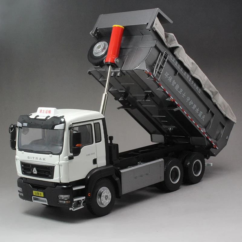 White Завод 1:24 сверхмощный Грузовик SinoTruk Sitrak C6G самосвал строительная техника литая игрушка Коллекционная модель - Цвет: White