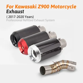 

Slip on For Kawasaki Z900 2017-2020 Years Motorcycle Exhaust Muffler Pipe Modified With Middle Connection Link Pipe Full System