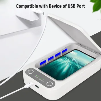 

Multi-Function Cleaner Device UV Light Cleaning Purification Box Cleaner Case with USB Port Type-C Interface Can Supply Charge