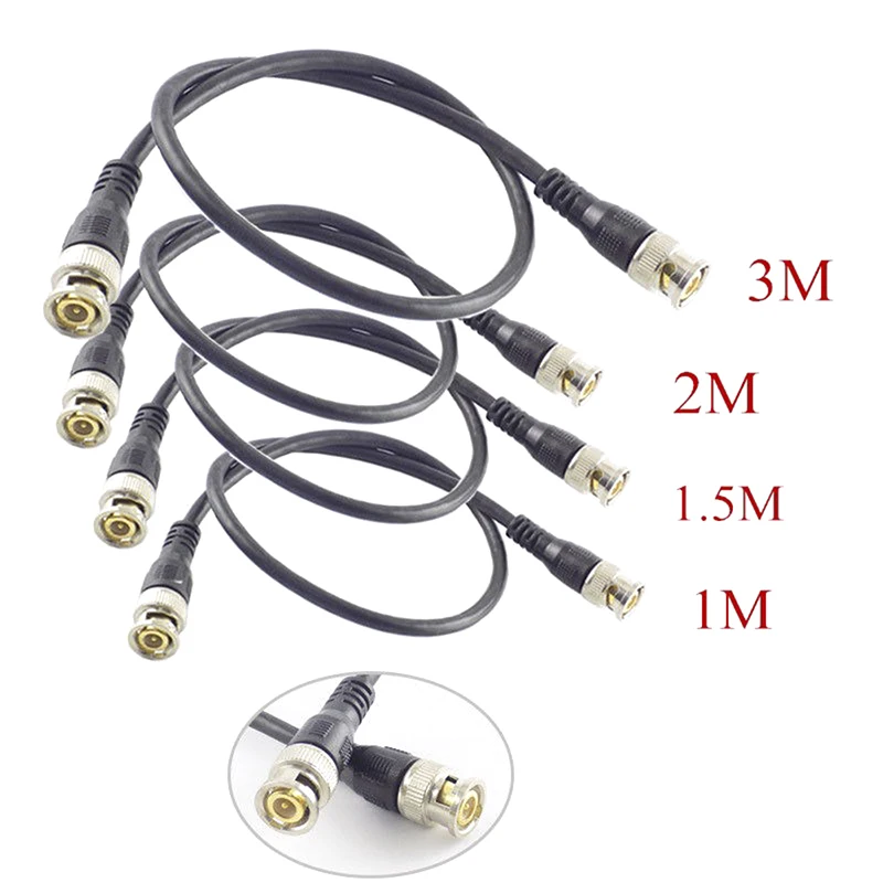 Precio reducido 1 unidad BNC macho a macho recto engarce Q9 cabeza HD Monitor Cable de vídeo de doble cabeza 1M/1,5 M / 2M /3M puente 6n95BdLgGkO