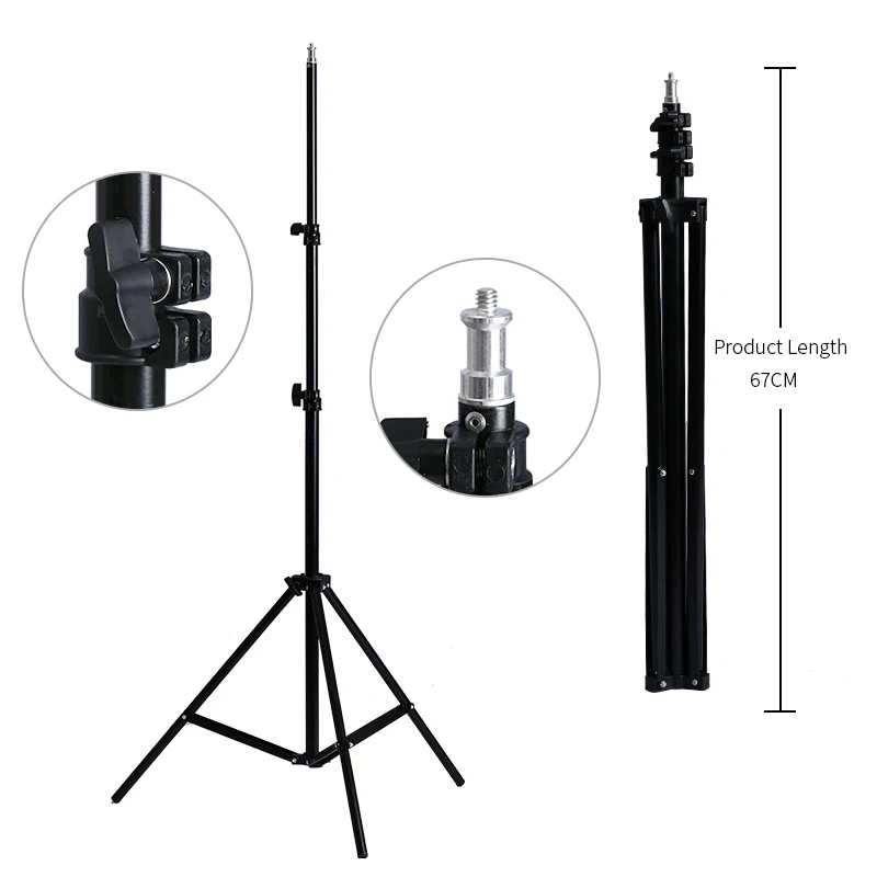

Professional Adjustable 2M(79in) Light Stand Tripod With 1/4 Screw Head For Photo Studio Flashes Photographic Lighting Softbox
