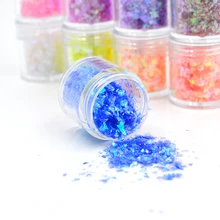 DIY Paper Resin Mold Fillings Irregular Shell Paper Sequin Epoxy Resin Filling Colorful Paillette Glitter for Resin Mold Making