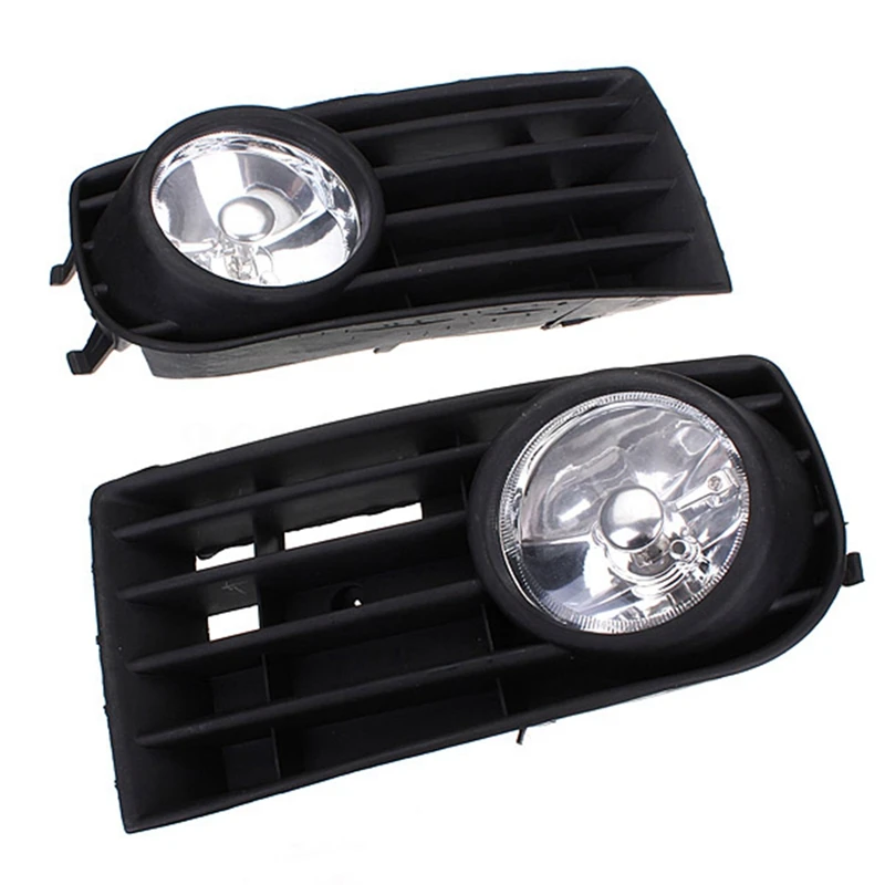 

White Fog Light Grill Kit For V w Golf Mk5 Rabbit 2006 2007 2008 2009 Front Bumper Grille Fog Lamp