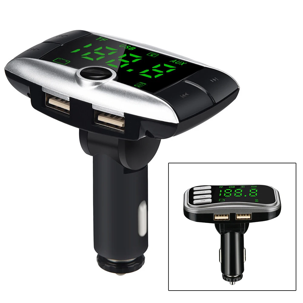 Bluetooth 4,2 FM передатчик модулятор автомобильное зарядное устройство 3.1A двойной USB адаптер Автомобильный mp3 плеер беспроводной аудио приемник Черный