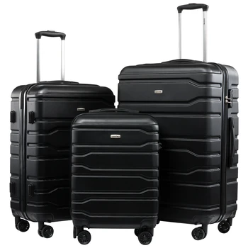 New 20''24/28 Inch Rolling Luggage Set Travel Suitcase On Wheels 20 Inch Carry Ons Cabin Trolley Luggage Bag ABS+PC 1