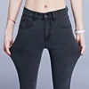 Jean pour femme maman jean bleu gris noir femme haut elastique grande taille 40 jean Stretch femme denim délavé pantalon crayon moulant ► Photo 2/6