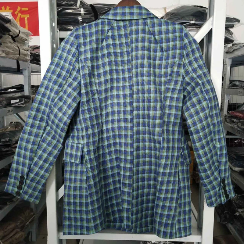 DEAT осенне-зимний пиджак с отложным воротником и длинными рукавами, двубортный блейзер с длинными рукавами WJ71705L