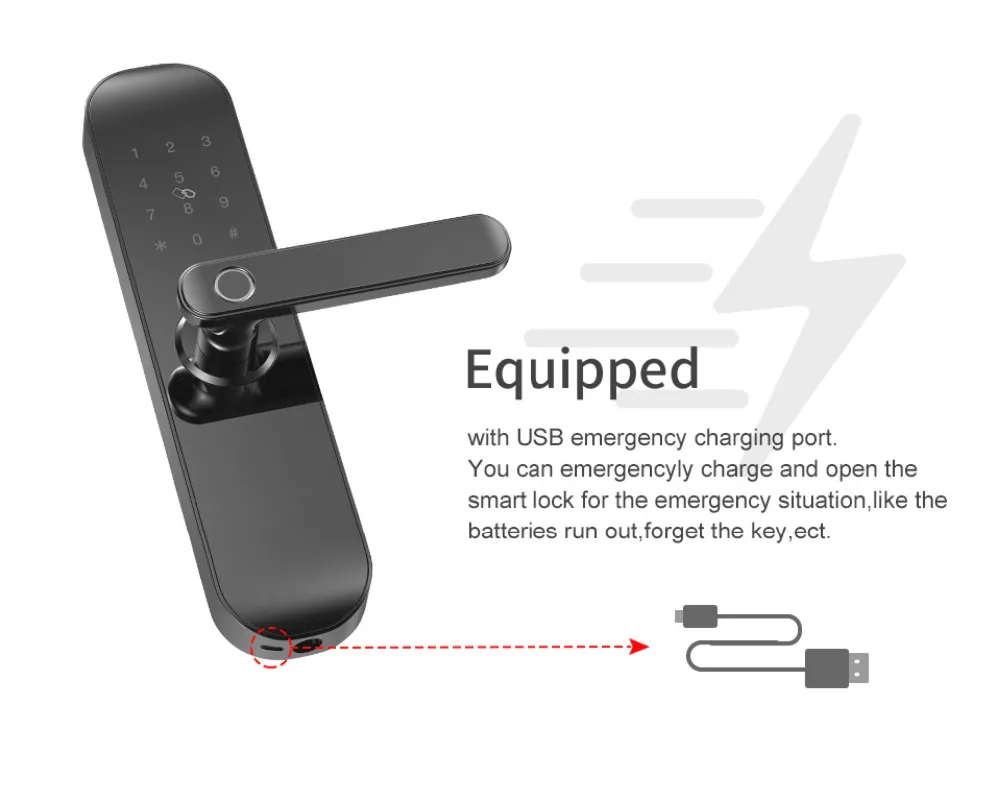 Yi-LOCK Смарт безопасности биометрический Электронный Отпечаток пальца/rfid/ключ/Пароль/приложение дистанционный дверной замок с 5052 врезной
