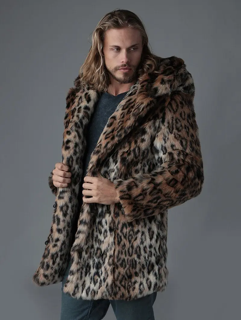 leopard fur coat men