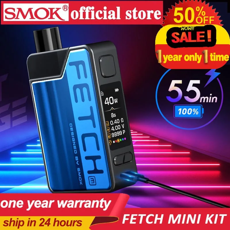 Оригинальный набор для вейпа SMOK Fetch Mini Pod картридж 3 7 мл аккумулятор 1200 мАч