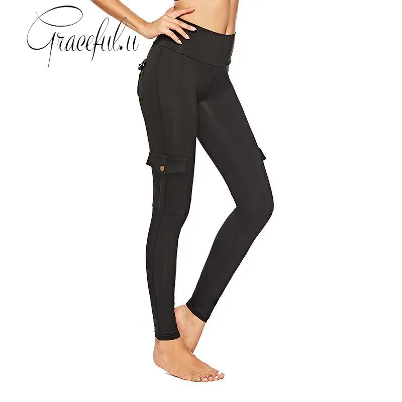 Женские брюки для йоги с регулировкой живота супер эластичные высокая посадка