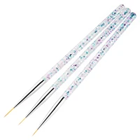 3pcs Nail Art Liner Brushes Acrylic UV Gel 3D Nail Painting Drawing Brush Pen Set Manicure Care Tool for DIY Nail Design 1