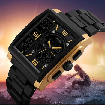 2021 luksusowy koszt Big Dail cyfrowy zegarek dla mężczyzn G sportowy zegarek terenowy Shock zegarek na rękę wodoodporny elektroniczny zegarek na rękę tanie i dobre opinie NONE Akrylowe CN (pochodzenie) 24cm 3Bar BIZNESOWY Sprzączka Trójkątne 23mm 16mm Szkło powlekane stoper Odblaskowe Wiele stref czasowych