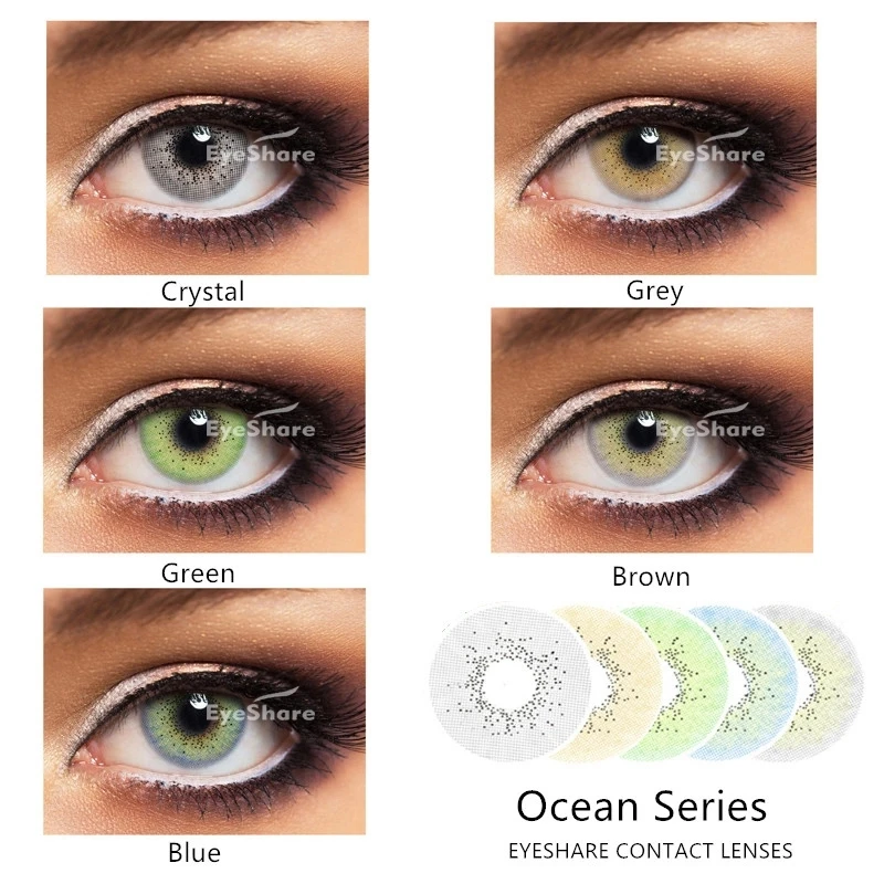 EYESHARE 2 шт./пара 2020 новые контактные линзы Ocean Seris Color ed для повседневного
