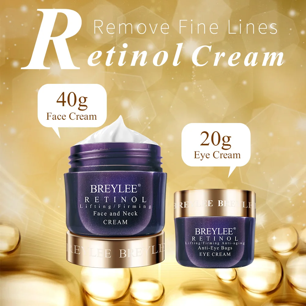 BREYLEE Retinol крем для лица глаз лифтинг против старения выцветание морщин тонкие