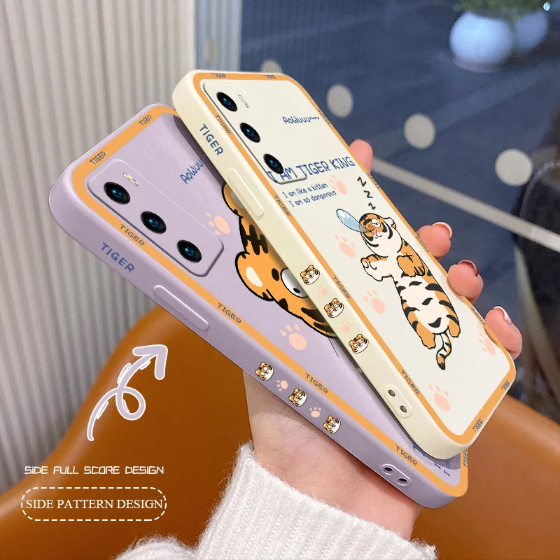 Sleeping Tiger Soft Case For Huawei P40 P50 P30 P20 Pro Lite Mate 40 30 20 Nova 5t Y7A Liquid Silicone Phone Cover | Мобильные
