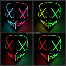 Страшная Очищающая маска для лица с черепом, светодиодная страшная маска, ночная светящаяся маска для Хэллоуина, пасхального дома с привидениями