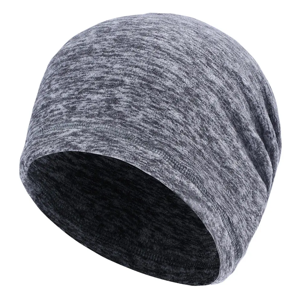 Winter Fleece Warmer Caps Cationic Fabric Cold Weather Thermal Beanies Skullies Slouchy Turban Hip Hop Men Women Hats Fashion - Color: 01